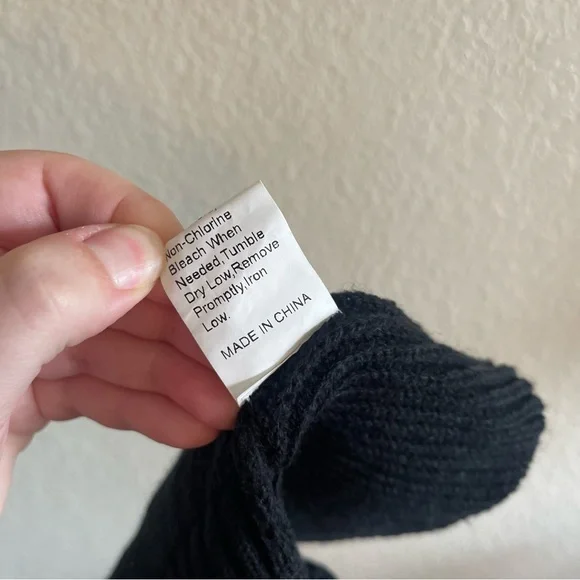 Black V Neck Knit Sleeveless Peplum Top Whimsigoth Fairy Grunge Womens Medium - Picture 7 of 7